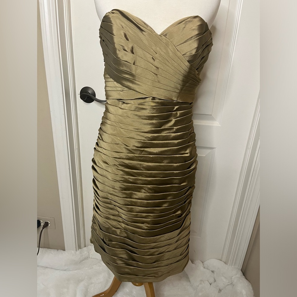 Bronze Angelina Faccenda strapless Dress